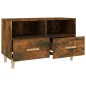 vidaXL Mueble para TV madera contrachapada roble ahumado 80x36x50 cm