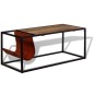vidaXL Mesa de centro con revistero de cuero 110x50x45 cm vidaXL Mesa de centro con revistero de cuero 110x50x45 cm