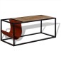 vidaXL Mesa de centro con revistero de cuero 110x50x45 cm vidaXL Mesa de centro con revistero de cuero 110x50x45 cm