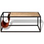 vidaXL Mesa de centro con revistero de cuero 110x50x45 cm vidaXL Mesa de centro con revistero de cuero 110x50x45 cm