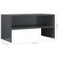 vidaXL Mueble de TV madera contrachapada gris brillante 80x40x40 cm vidaXL Mueble de TV madera contrachapada gris brillante 80x40x40 cm