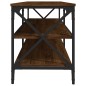 vidaXL Mueble para TV madera contrachapada marrón roble 140x40x50 cm vidaXL Mueble para TV madera contrachapada marrón roble 140x40x50 cm