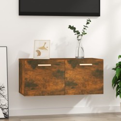 vidaXL Armario pared madera contrachapada roble ahumado 80x35x36,5 cm