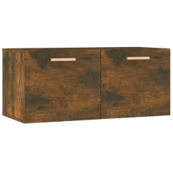 vidaXL Armario pared madera contrachapada roble ahumado 80x35x36,5 cm