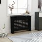 vidaXL Cubierta para radiador MDF negro 112x19x81,5 cm
