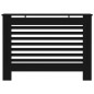 vidaXL Cubierta para radiador MDF negro 112x19x81,5 cm