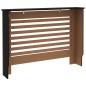 vidaXL Cubierta para radiador MDF negro 112x19x81,5 cm