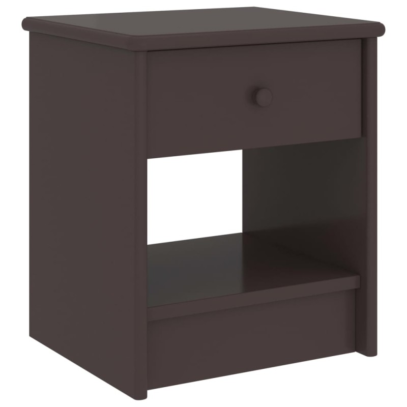 vidaXL Mesitas de noche madera maciza de pino marrón oscuro 35x30x40cm vidaXL Mesitas de noche madera maciza de pino marrón oscuro 35x30x40cm