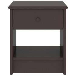 vidaXL Mesitas de noche madera maciza de pino marrón oscuro 35x30x40cm