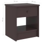 vidaXL Mesitas de noche madera maciza de pino marrón oscuro 35x30x40cm vidaXL Mesitas de noche madera maciza de pino marrón oscuro 35x30x40cm