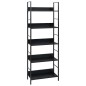 vidaXL Estantería de 5 niveles madera ingeniería negro 60x27,6x158,5cm vidaXL Estantería de 5 niveles madera ingeniería negro 60x27,6x158,5cm