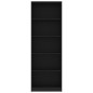 vidaXL Estantería de 5 niveles madera contrachapada negra 60x24x175 cm vidaXL Estantería de 5 niveles madera contrachapada negra 60x24x175 cm
