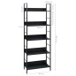 vidaXL Estantería de 5 niveles madera ingeniería negro 60x27,6x158,5cm vidaXL Estantería de 5 niveles madera ingeniería negro 60x27,6x158,5cm