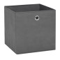 vidaXL Cajas de almacenaje 4 uds tela no tejida gris 28x28x28 cm