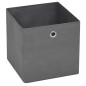 vidaXL Cajas de almacenaje 4 uds tela no tejida gris 28x28x28 cm