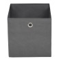 vidaXL Cajas de almacenaje 4 uds tela no tejida gris 28x28x28 cm