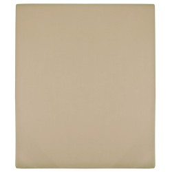 vidaXL Sábana bajera jersey algodón gris taupe 140x200 cm 