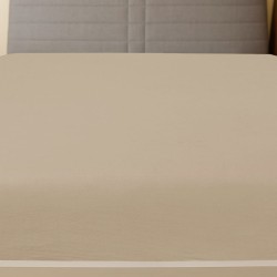 vidaXL Sábana bajera jersey algodón gris taupe 140x200 cm 
