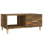 vidaXL Mesa de centro madera contrachapada roble ahumado 89,5x50x40 cm vidaXL Mesa de centro madera contrachapada roble ahumado 89,5x50x40 cm