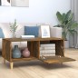 vidaXL Mesa de centro madera contrachapada roble ahumado 89,5x50x40 cm vidaXL Mesa de centro madera contrachapada roble ahumado 89,5x50x40 cm