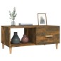 vidaXL Mesa de centro madera contrachapada roble ahumado 89,5x50x40 cm vidaXL Mesa de centro madera contrachapada roble ahumado 89,5x50x40 cm
