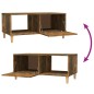 vidaXL Mesa de centro madera contrachapada roble ahumado 89,5x50x40 cm vidaXL Mesa de centro madera contrachapada roble ahumado 89,5x50x40 cm