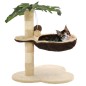 vidaXL Rascador para gatos con poste de sisal 50 cm beige y marrón