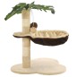 vidaXL Rascador para gatos con poste de sisal 50 cm beige y marrón