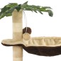 vidaXL Rascador para gatos con poste de sisal 50 cm beige y marrón
