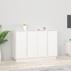 vidaXL Aparador de madera maciza de pino blanco 120x35x80 cm