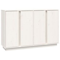 vidaXL Aparador de madera maciza de pino blanco 120x35x80 cm