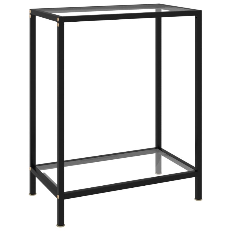 vidaXL Mesa consola vidrio templado transparente 60x35x75 cm vidaXL Mesa consola vidrio templado transparente 60x35x75 cm