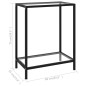 vidaXL Mesa consola vidrio templado transparente 60x35x75 cm vidaXL Mesa consola vidrio templado transparente 60x35x75 cm