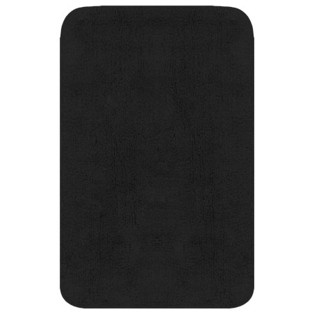 vidaXL Conjunto de alfombrillas de baño de tela 2 piezas antracita
