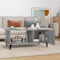 vidaXL Mesa de centro madera contrachapada gris Sonoma 90x50x40 cm vidaXL Mesa de centro madera contrachapada gris Sonoma 90x50x40 cm