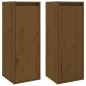 vidaXL Armario de pared 2 uds madera de pino marrón miel 30x30x80 cm vidaXL Armario de pared 2 uds madera de pino marrón miel 30x30x80 cm