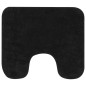 vidaXL Conjunto de alfombrillas de baño de tela 2 piezas antracita