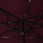 vidaXL Sombrilla de 3 niveles con poste de aluminio burdeos 2,5x2,5 m vidaXL Sombrilla de 3 niveles con poste de aluminio burdeos 2,5x2,5 m