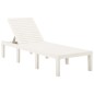 vidaXL Tumbona de plástico blanco vidaXL Tumbona de plástico blanco