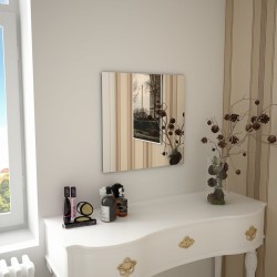 vidaXL Espejo de pared cuadrado vidrio 50x50 cm