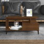 vidaXL Mesa de centro madera contrachapada roble marrón 90x49x45 cm