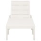 vidaXL Tumbona de plástico blanco vidaXL Tumbona de plástico blanco
