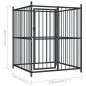 vidaXL Perrera de exterior con techo 120x120x150 cm vidaXL Perrera de exterior con techo 120x120x150 cm