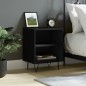 vidaXL Mesita de noche madera de ingeniería negro 40x30x50 cm vidaXL Mesita de noche madera de ingeniería negro 40x30x50 cm
