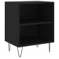 vidaXL Mesita de noche madera de ingeniería negro 40x30x50 cm vidaXL Mesita de noche madera de ingeniería negro 40x30x50 cm