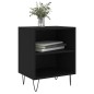 vidaXL Mesita de noche madera de ingeniería negro 40x30x50 cm vidaXL Mesita de noche madera de ingeniería negro 40x30x50 cm