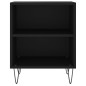 vidaXL Mesita de noche madera de ingeniería negro 40x30x50 cm vidaXL Mesita de noche madera de ingeniería negro 40x30x50 cm