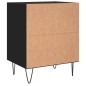 vidaXL Mesita de noche madera de ingeniería negro 40x30x50 cm vidaXL Mesita de noche madera de ingeniería negro 40x30x50 cm