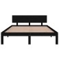 vidaXL Estructura de cama madera maciza de pino negro 140x200 cm