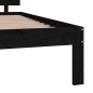 vidaXL Estructura de cama madera maciza de pino negro 140x200 cm